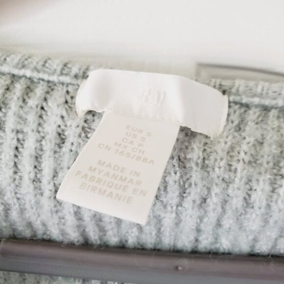 H&M Sage Ruffle Coquette Y2K Crop Romantic Cardigan S - Picture 6 of 7